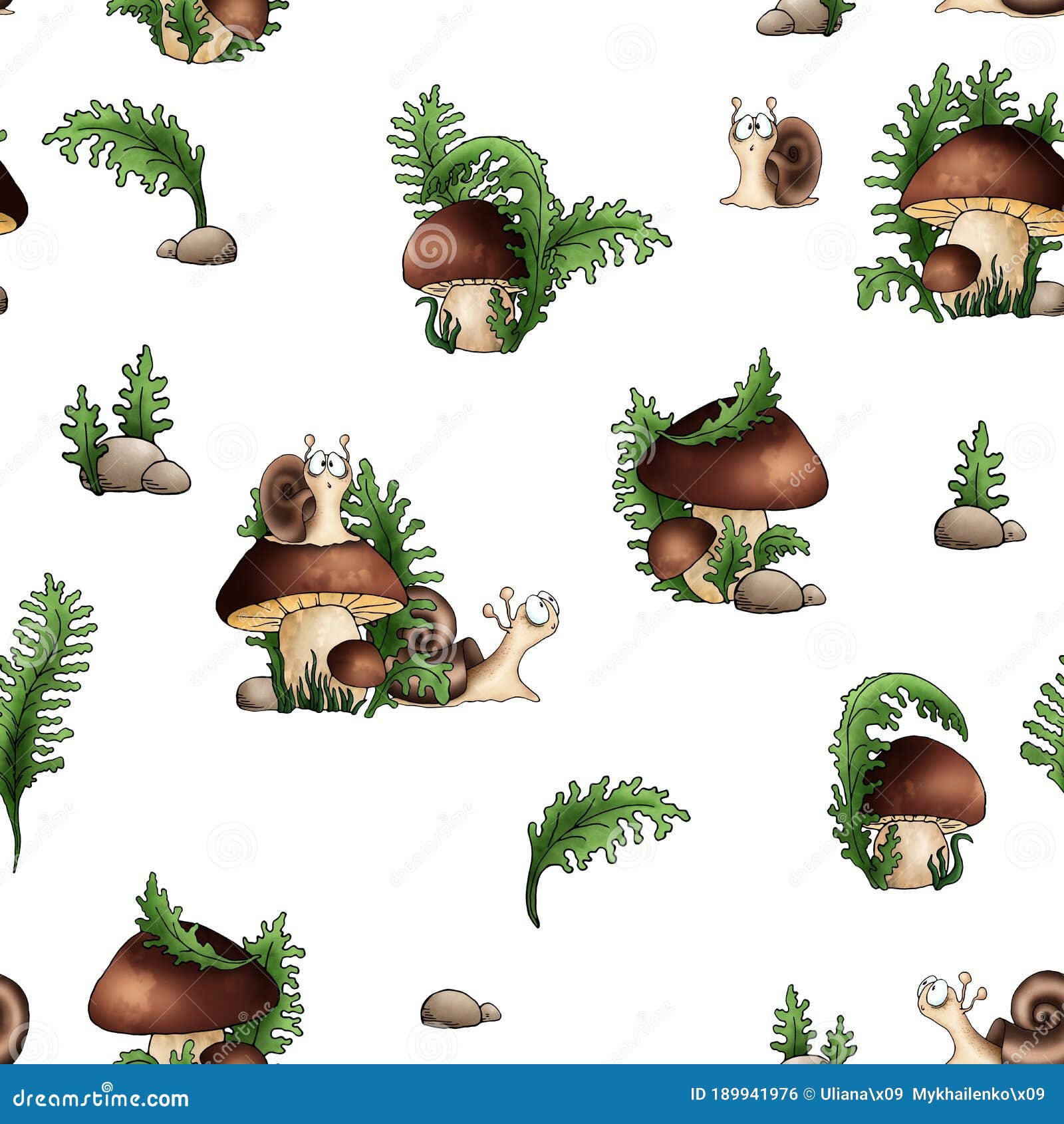 ÃÂ attern mushroom edible porcini and surprised snail sketch black outline different s 